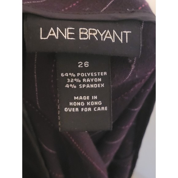 Black Asymmetrical Pin Stripe Skirt by Lane Bryant Size 26 - Picture 6 of 7